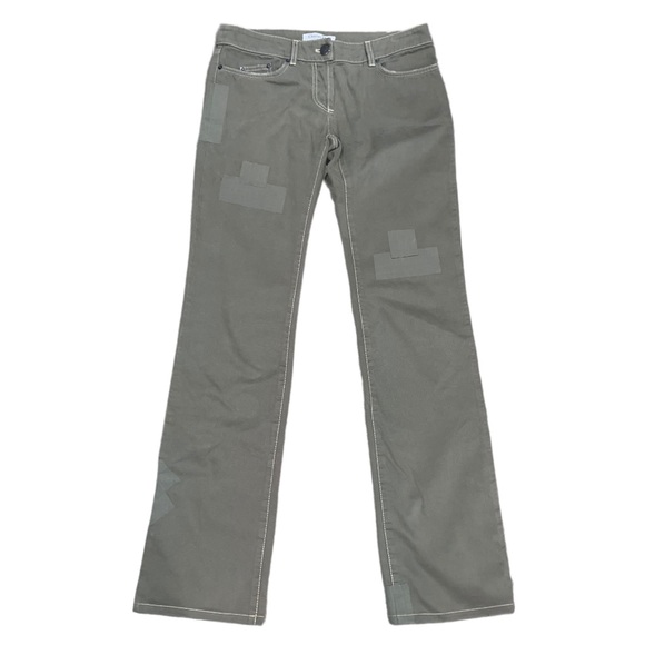 Dior Denim - Christian Dior Boutique Woman’s Army Green Tape Patch Denim Jeans Size 6